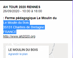 Participation de Katia  une runion avec Antoine Cuttitta de l' Alliance Humaine 2020 prs de Rennes