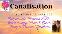 Coquille vide, Elections 2022, Bidet/Trumpy, Chine & Core du Nord, Schwab/Soros, Linky, Nassim Haramein : Canalisation de Katia Dumail du 13 mars 2021